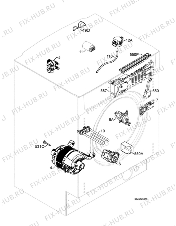 Взрыв-схема стиральной машины Kuppersbusch IW1409.2W - Схема узла Electrical equipment 268